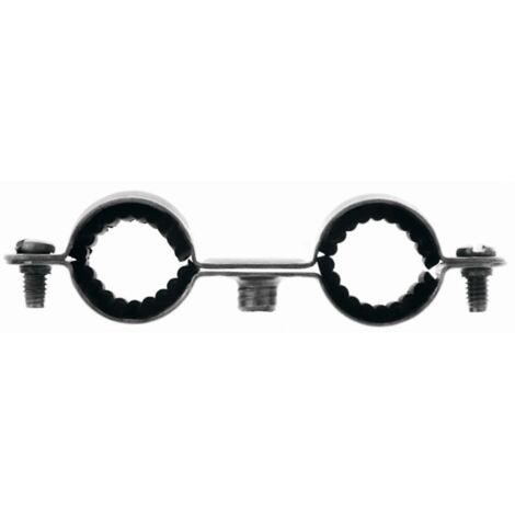 collier double isolé pour tube de 12 mm - boite de 50 (1/2)