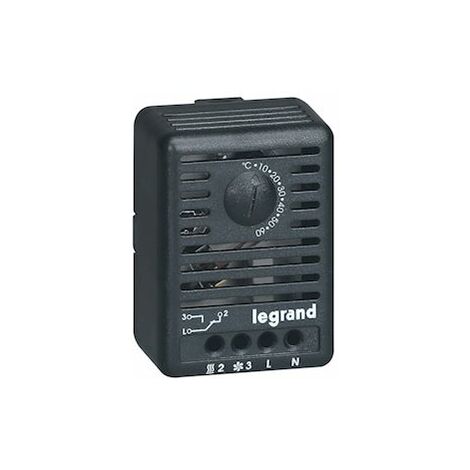 thermostat d'ambiance - pour coffret ou armoire - fixation sur rail - legrand 034847 (1/2)