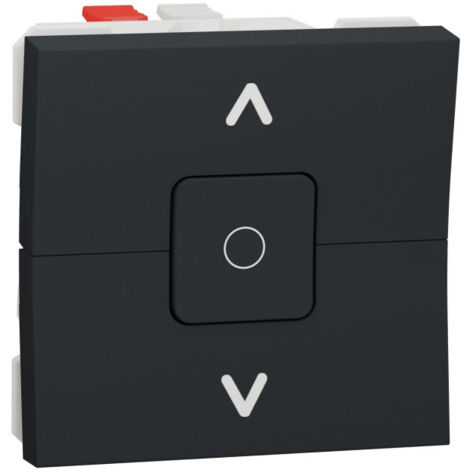Schneider Electric – Commande volet roulant interrupteur 3 touches 6A 2 modules anthracite – Pour installation électrique – NU320854
