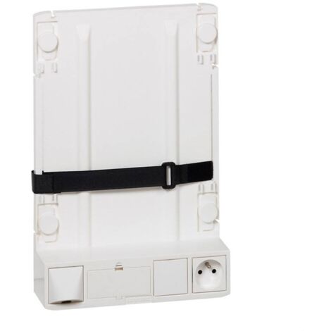 Legrand – Coffret de communication ADSL/Fibre avec 1 prise 2P+T – 4 cordons de liaison box/coffret – Compatible avec coffrets multimédia Optimum