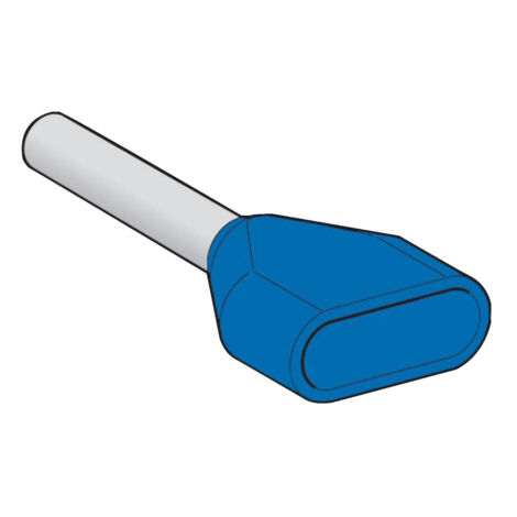 embout de cablage - double - 0.75 mm2 - bleu - schneider electric az5de007 (1/4)