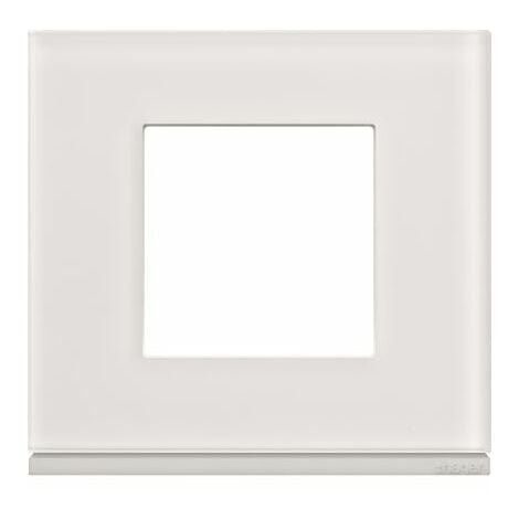 plaque - 1 poste - moon glass - hager gallery wxp4002