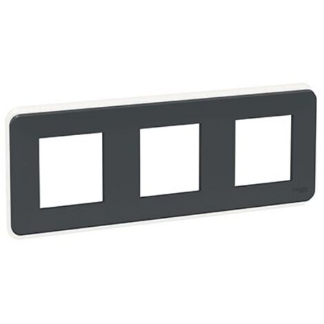 Plaque de finition UNICA Pro anthracite 3 postes - SCHNEIDER ELECTRIC - NU400654