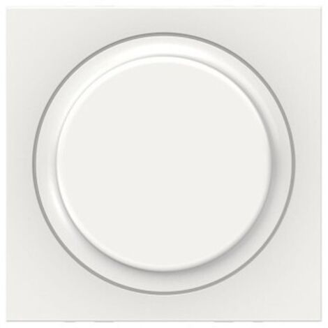 Schneider Electric – Variateur de lumière rotatif 230V – Mode de fixation par vis – Design contemporain blanc – Compatible avec LED et halogène - NU351418 (1/5)