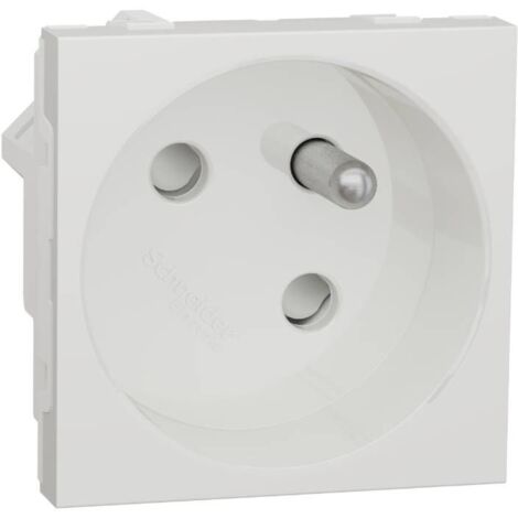 prise de courant - 2p+t - 45d - bornes auto - blanc - schneider electric nu304918 (1/3)