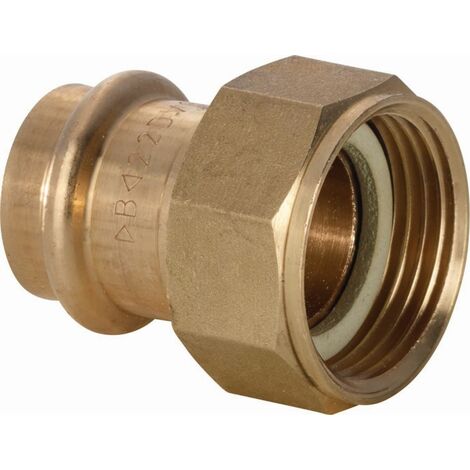 raccord à sertir - cuivre - ecrou tournant - diamètre 22 vers 1 pouce - sachet de 2 - altech alt02p43552208