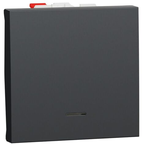 va et vient - lumineux / témoin - 10a - 2 modules - anthracite - schneider unica nu320354s (1/3)