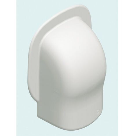 sortie murale - pour goulotte de climatisation - 120 x 75 mm - blanc - iboco 06834