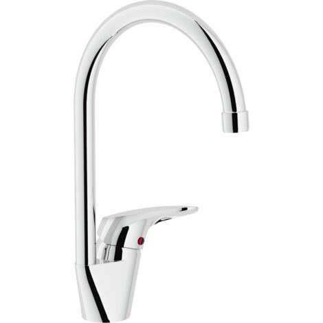 Mitigeur évier pivotant en finition métal – Hauteur sous bec 20cm – Design moderne pour cuisine – Flexible et élégant – Alterna - h547113crc1165 (1/2)
