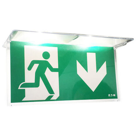 Kit drapeau plafond boîtier epsilon – Panneau de signalisation double face – Étiquettes balisage non collées – Compatible ultraled 45 et planete 45 – Cooper (1/2)