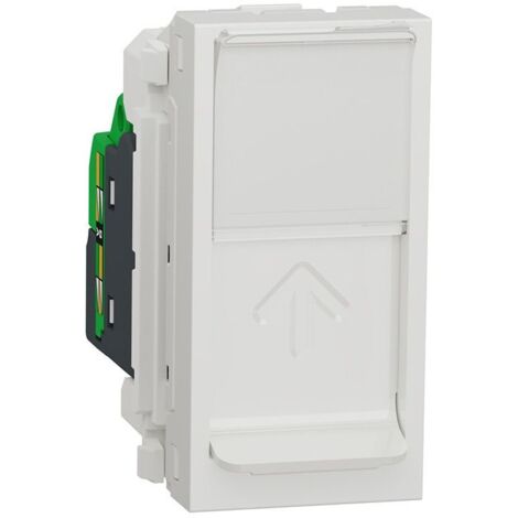 prise rj45 - 1 module - cat6a - ftp - blanc - schneider electric nu344818 (1/3)