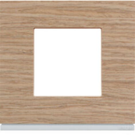Plaque unipolaire en bois de chêne – Design élégant pour intérieur – Compatible avec Hager Gallery – WXP4702