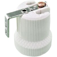 douille porcelaine - e27 - avec métal support - lot de 1 - bailey 144127