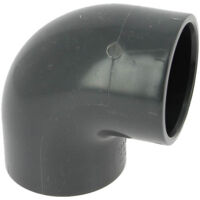 coude pvc pression - femelle / femelle - 90 degrés - diamètre 63 mm - nicoll c63f - grand rayon