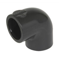 coude pvc pression - femelle / femelle - 90 degrés - diamètre 40 mm - nicoll c40f - grand rayon