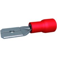cosses 6.35 x 0.8 mm male rouge - boite de 100