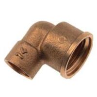 coude en laiton - femelle - 14 mm à souder vers 15 x 21 à visser - sachet de 10