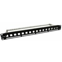 panneau premium métal - a équiper - 16 ports - 1u - noir - gigamédia pan16vkp