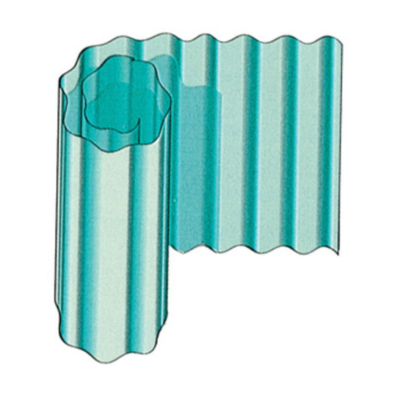 Plastica ondulata neutra SP 0,63 mm. H. 200 cm. Prezzo per 1 metro quadro (200x50 cm.)