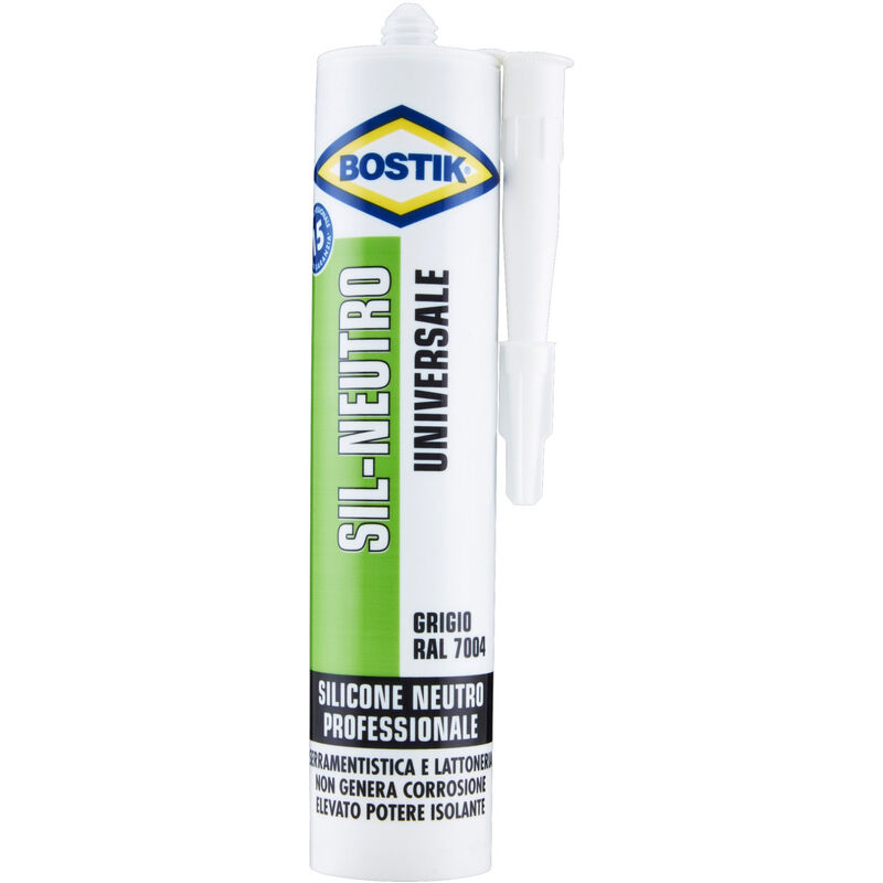 BOSTIK SILICONE NEUTRO GRIGIO ML.300. Prezzo per 1 pezzo.