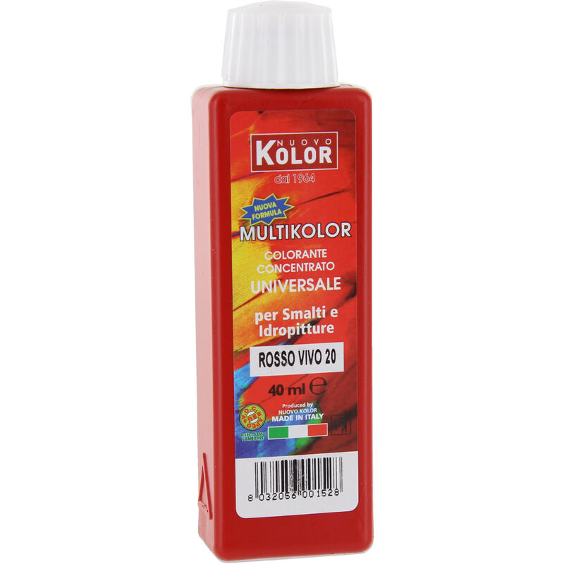 COLORANTE UNIVERSALE ML.40 ROSSO VIVO 20R. Prezzo per 1 pezzo.