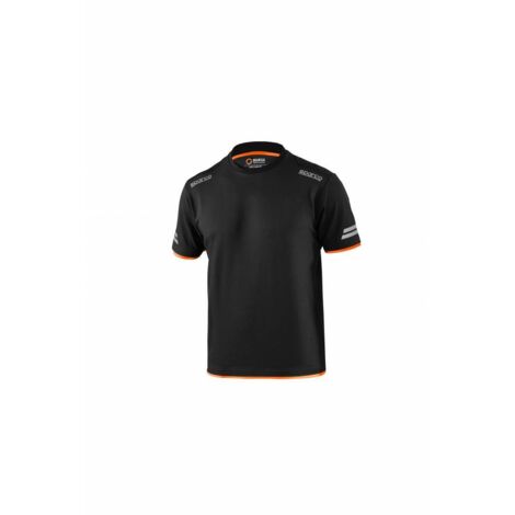 T-Shirt Technique SPARCO - Manches Réfléchissantes - 50% Coton 50% Polyester - Pour Travail Ou Loisirs