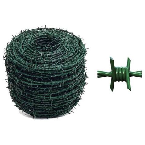 Filo plastificato spinato 1.7/2.5 mm. 100 mt. verde
