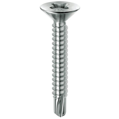 Vite autoperforante testa svasata piana 3,9x 19mm zn bian drillex. Prezzo per 100 pezzi.