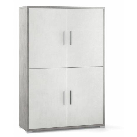 UFFICIO DOUBLE MOBILE 4A 161X108 CM CEMEN/OSSIDO