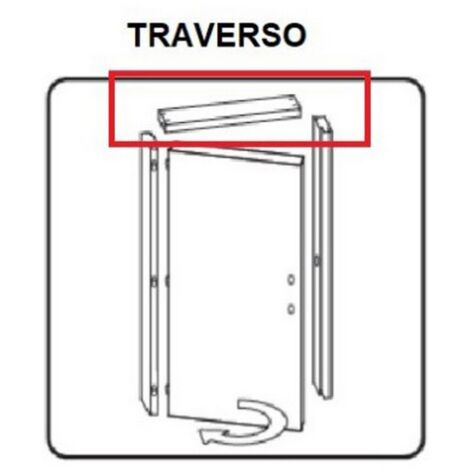 1CF TRAVERSO BATTENTE PER PORTA MOD.MICROTEC FRASSINO BIANCO CM.210X90