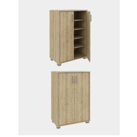 Mobile armadio 2 ante 4 ripiani arredo casa,bagno,camera,soggiorno 60x35x90 - COLORE: MARRONE