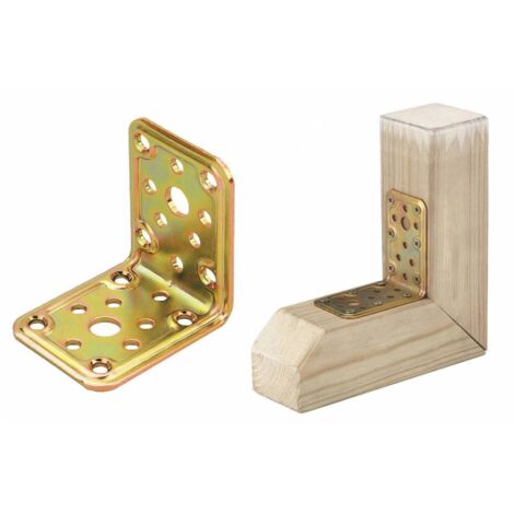 Piastra acciaio angolare 25 pz.per fissaggio travi legno 50x100x100 - Salone
