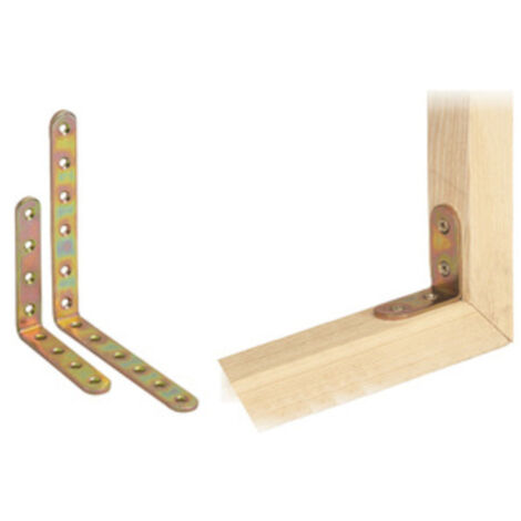 piastra giunzione angolare acciaio per pannelli grigliati in legno mm 150x150