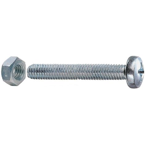 SC VITI A METALLO T.C. 6X40 CON DADI (PZ.10). Prezzo per 1 pezzo. (1/2)