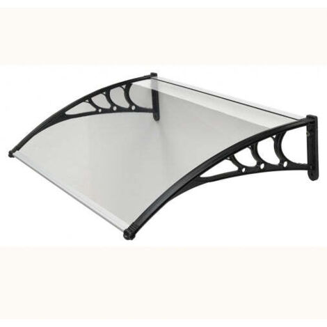 pensilina supporto in resina nera cm 80x120 copertura tettoia esterno