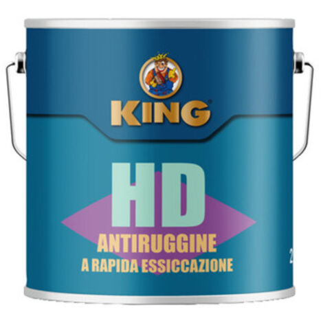 king antiruggine rapida essiccazione rosso lt 2,5 protezione superfici in ferro (1/3)