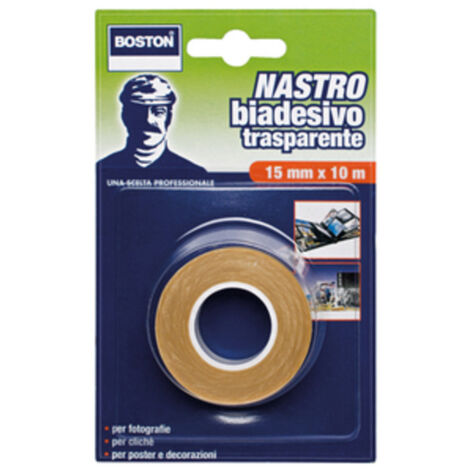Boston nastro biadesivo adesivo trasparente ml 10x15 mm per fissaggio fotografie poster