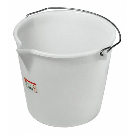 Secchio Alimentare Con Becco Lt.17 Bianco Diametro 33 Cm Confezione Da 10 Pz.