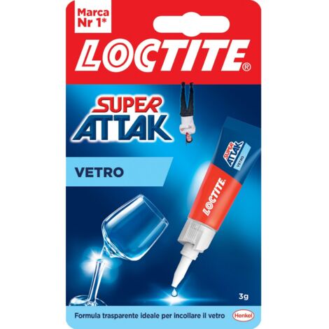 Super Attak Vetro 3 Grammi Colla Cianoacrilica 3 Gr Henkel Loctite Attack (1/2)