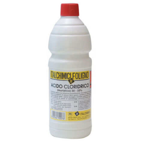 Italchimici 1 lt acido cloridrico muriatico puro al 33% sgrassante disincrostante pulizia