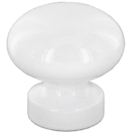 POMOLO IN LEGNO L ACCIAIO BIANCO MM. 25 (101/D). Prezzo per 1 pezzo.