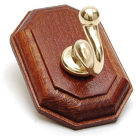 GANCIO ADESIVO HOLZ NOCE/ORO 1P CM.4X6. Prezzo per 1 pezzo. (1/3)