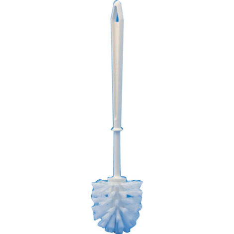CleanPeak Set Scopino WC Con Supporto E Testina Ricambio - Bianco Opaco, Base Antiscivolo, Paramanine - Design Salvaspazio 11,5x37 Cm