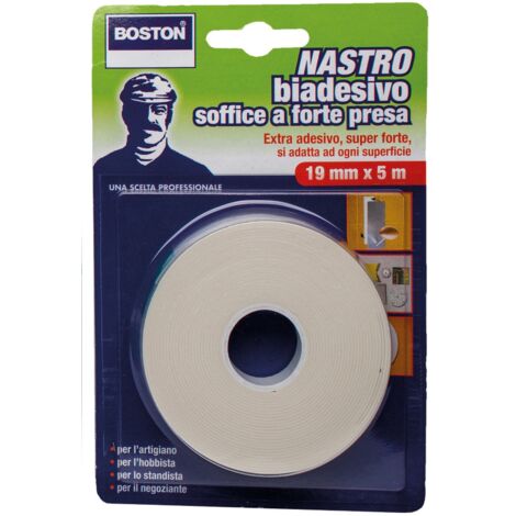 NASTRO BIADESIVO FORTE BOSTON ML. 5X19MM.. Prezzo per 1 pezzo. (1/2)