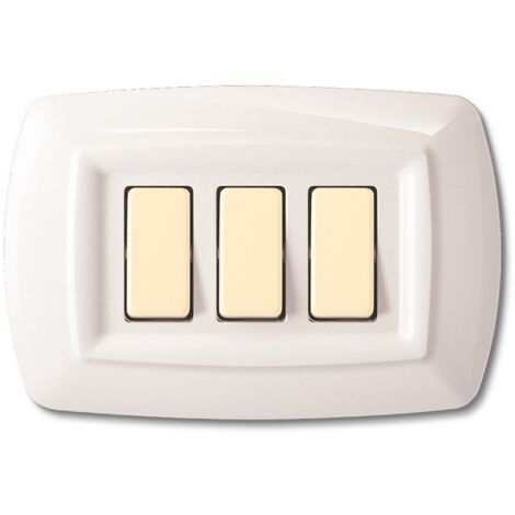 Placca Elettrocanali Tondò 3 Posti - In Termoplastica Bianca Per Installazioni - Foto 7