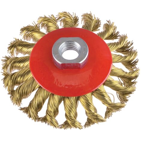 Poggi 468.35 spazzola circolare   120 mm fili in acciaio attacco M14 (1/2)
