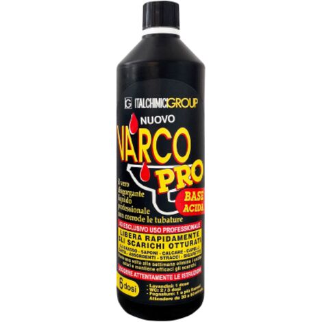 Disgorgante liquido Varco Pro da ml 750 sgrassante sgrassatore acido per tubazioni