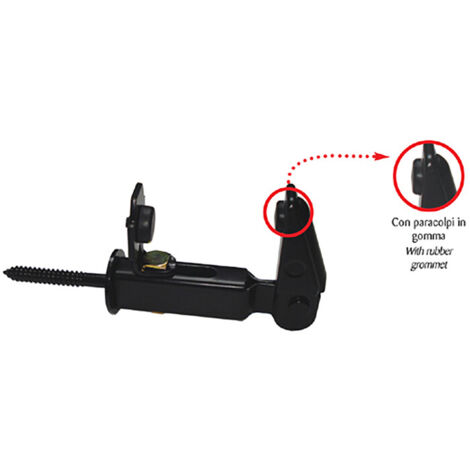 FERMAIMPOSTE ART. 1210/P NERO CON VITE 120 MM. Prezzo per 1 pezzo.