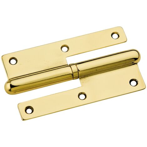 12PZ PAUMELLES OTTONE LUCIDO ART.35 H120MM X LUNGHEZZA 60MM DX