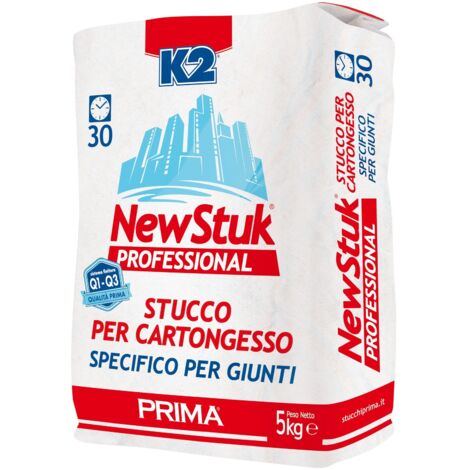 5 kg di K2 stucco bianco per cartongesso polvere extra fine per interno gesso
